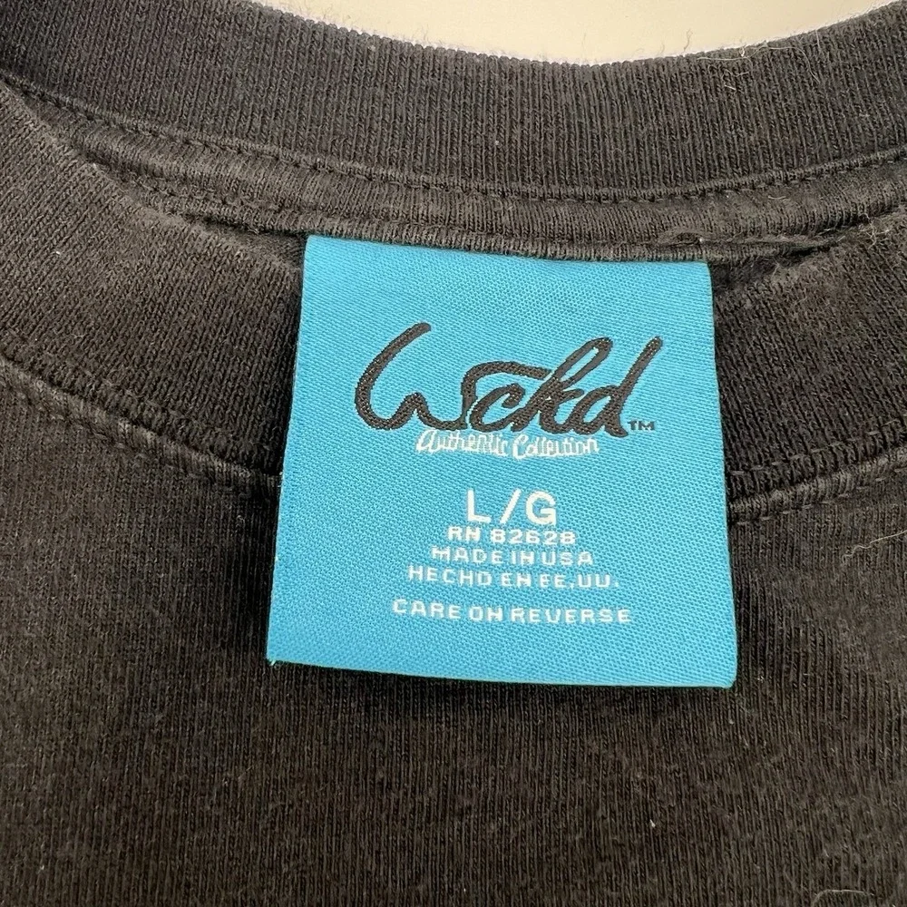 Vintage Wckd Black Popeye Graphic Tee – Large – Made in USA – Gold Foil